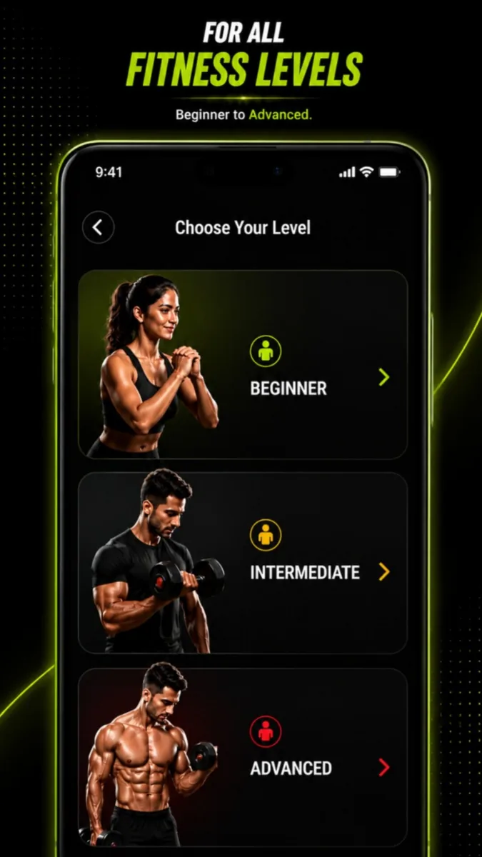 FitVora — workouts for all fitness levels, beginner to advanced